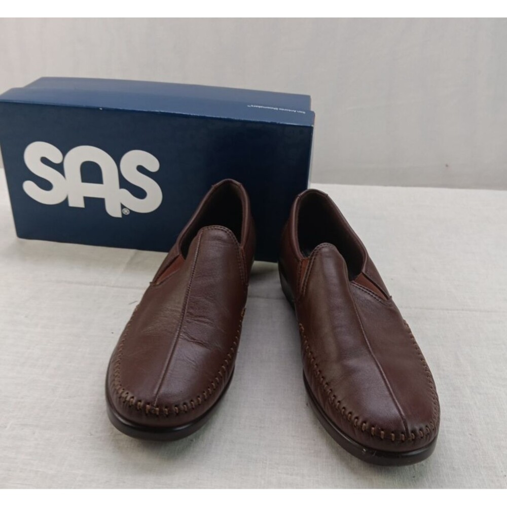 SAS Dream Leather Shoes Women’s 9.5M US Brown Moccasin Slip-On Comfort Loafer